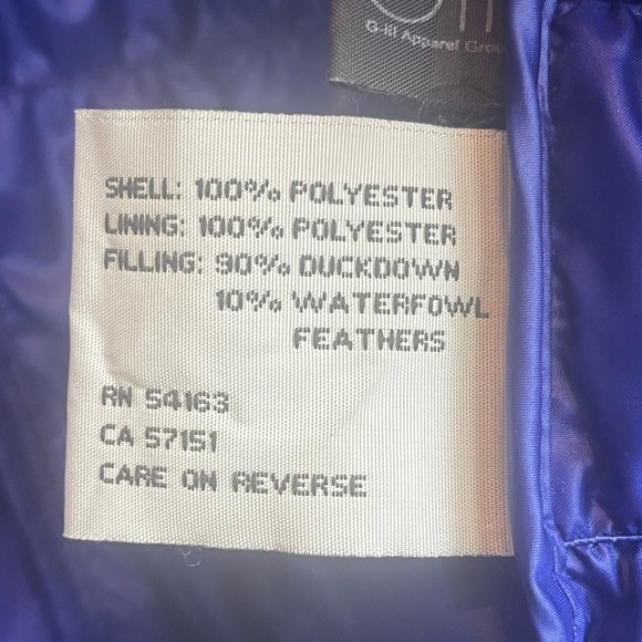 Kenneth Cole Winter Puffer Jacket Duck Down & Waterfowl Feathers Sz Large Purple - Picture 8 of 16